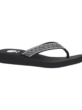 YELLOW BOX JALIYAH CLEAR FLIP FLOP MEDIUM WIDTH NEW IN BOX FIRM PRICE